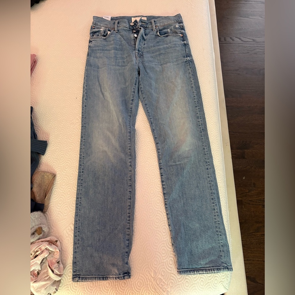 MOTHER Blue Straight Jeans Classic Style